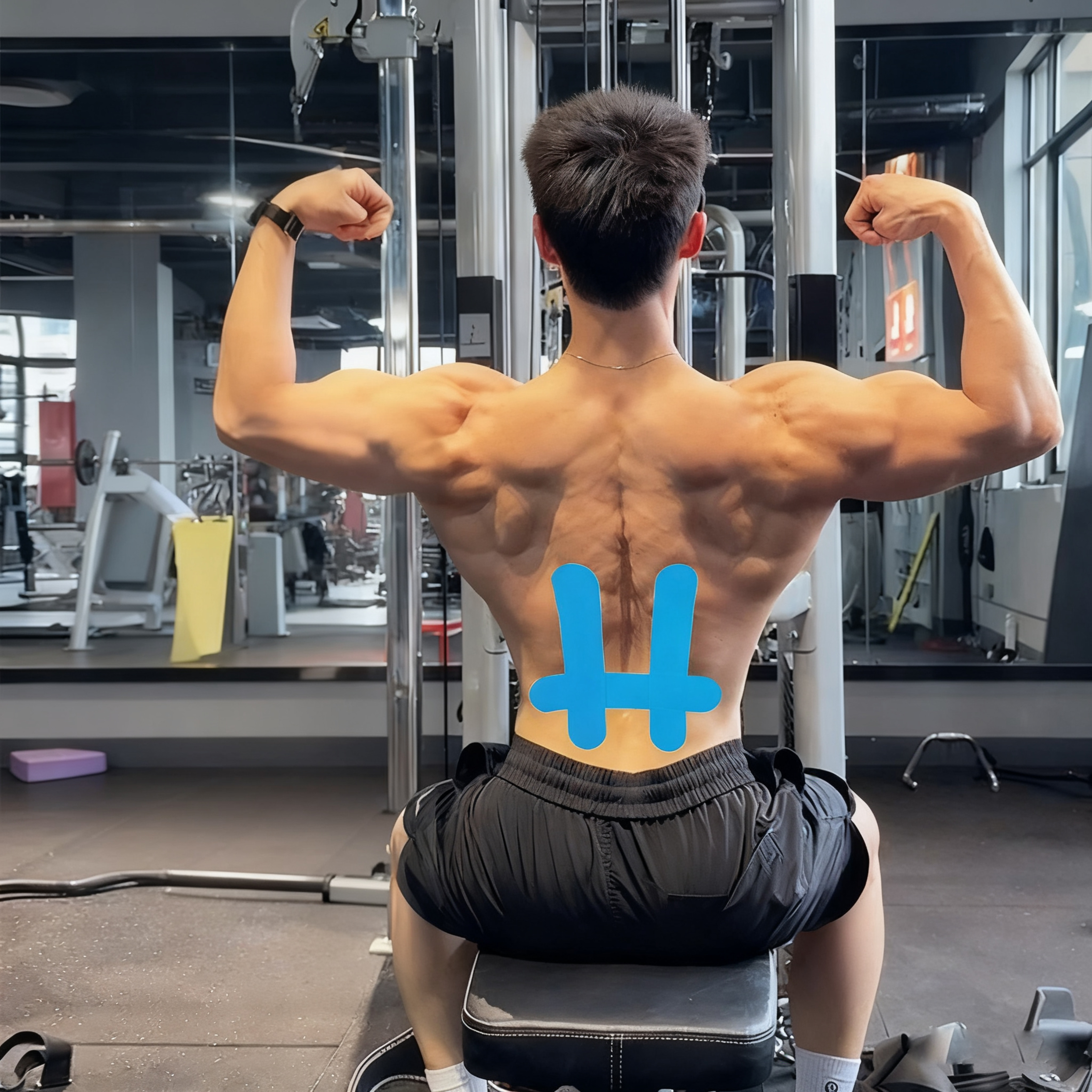 Předřezaná tvarová kineziologická páska náplast na záda